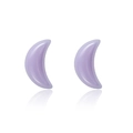 Minimalistische hellviolette Keramik-Mondstecker mit polierter, glatter Oberfläche - Halbmond / Lila