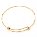 Bracciale a scorrimento regolabile in acciaio inossidabile dorato con design minimalista - Oro