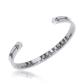 Edelstahlarmband mit der Gravur Be Fearless in the Pursuit und mattem Finish - Silber