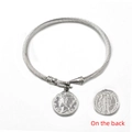 Bracciale a cavo argento con ciondolo moneta Mercury Dime 1944 e dettagli sul retro - Mercury Dime 1944 (Stile 8)