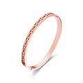 Elegante brazalete de oro rosa con eslabones huecos y cierre de hebilla de seguridad - Oro Rosa
