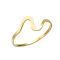 Bracelet jonc en métal doré ondulé minimaliste avec finition mate sur fond blanc pur - Style Irrégulier Vague Or (Style 6)