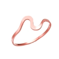 Détail macro du bracelet ondulé en or rose montrant la texture polie et le fermoir - Style Irrégulier Vague Or Rose (Style 8)