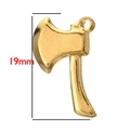 Gouden roestvrijstalen bijlvormige hanger met een hoogte specificatie van 19mm - Bijl (BXG149)