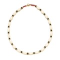 Bracciale fatto a mano con perle ovali crema e accenti marroni in finitura dorata - Stile Collana con Perline Crema e Marrone (XIAJIASL1592)