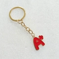 Portachiavi con lettera A+ dorata e smalto rosso per regalo di laurea studenti - Stile Voto A+