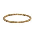 Pulsera minimalista hecha a mano con cuentas de piedra natural en beige y marrón - Marrón Moteado (1)