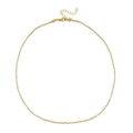 Detail of handmade beaded necklace with gold and white beads and adjustable lobster clasp - Gold and White Alternating Style (SL1548)