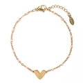 Dettaglio della chiusura a moschettone e catenina regolabile del bracciale dorato - Rosa