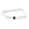 Minimalist white Tila bead bracelet featuring a single iridescent dark blue square focal bead - Minimalist White Spliced Style (XN514-3)
