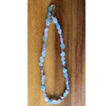 Detail of colorful semi-precious stone beaded necklace with adjustable gold clasp - Multicolor Summer Style (XN390-SUMMER)