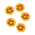 Ciondoli smiley in perline MIYUKI fatti a mano con occhi a cuore per gioielli fai da te - Faccina Sorridente Occhi a Cuore (MYK011-2)