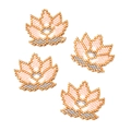 Ciondoli fiore di loto in perline MIYUKI fatti a mano per gioielli fai da te set di 4 - Stile Loto Rosa (MYK021-1)