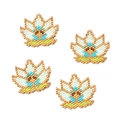 Set di quattro ciondoli a fiore di loto in perline MIYUKI per creazione di gioielli - Stile Loto Blu (MYK021-2)