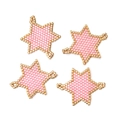 Pendenti a stella Miyuki rosa e oro per gioielli fai da te e accessori fatti a mano - Stile Stella Rosa Oro (MYK033-1)