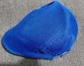 Breathable blue mesh flat cap featuring an adjustable metal buckle back closure - Adjustable / Sapphire Blue