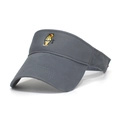 Visera de algodón gris con bordado de helado para deportes al aire libre y protección - Patrón de Helado / Gris