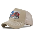 Dettaglio del ricamo Texas Truck Driving Championship su cappello trucker kaki - Regolabile / Cachi