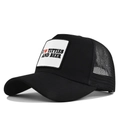 Schwarze Mesh Trucker Cap mit I Love Titties and Beer besticktem weißem Aufnäher - Schwarz