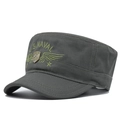 Gorra táctica verde militar con bordado U.S. NAVAL y emblema metálico del ejército - Verde Militar