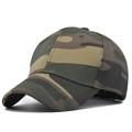 Detailansicht des Dschungel-Camouflage-Musters auf einer 6-Panel-Baseball-Kappe - Dunkelgrün Wald Camouflage Stil (CA103-5)