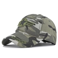 Casquette de baseball camouflage tactique avec broderie U.S. ARMY et logo étoile sur fond blanc - Réglable / Camouflage