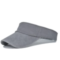 Vintage washed grey open top baseball sun hat with distressed brim for outdoor use - Adjustable / Gray