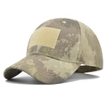 Casquette de baseball camouflage tactique avec zone velcro et visière courbée outdoor - Réglable / Camouflage Désert