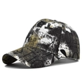 Casquette de baseball style graffiti avec imprimé noir et olive sur toile de coton - Noir+Khaki