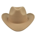 Cappello da cowboy classico in feltro di lana kaki con tesa larga e corona concava - M（56-58cm） / Kaki