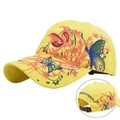Yellow baseball cap with colorful butterfly embroidery and adjustable strap - Adjustable / Yellow