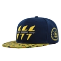 Dettaglio del ricamo 3D e della toppa vintage 1986 sulla calotta blu del cappellino - Regolabile 54-59cm / Blu navy