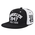 Casquette de baseball Brooklyn 1947 avec broderie bicolore noire et blanche - Réglable / Contraste Noir Blanc - Style Brooklyn 1947 (5)