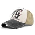 Berretto da baseball graffiti California 78 vintage con visiera usurata e colorblock - Regolabile / Nero+Cachi