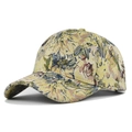 Vintage floral tapestry baseball cap in yellow fabric with red and blue flower patterns - Vintage Floral Pattern / Yellow