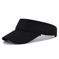 Classic black breathable mesh sun visor cap for outdoor running and athletic sports - Adjustable / Black