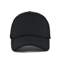 Cappellino trucker nero classico a 5 pannelli con retro in rete traspirante e visiera - Nero