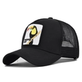 Cappellino trucker nero in mesh con ricamo toucan e patch Toucan Do It frontale - Regolabile / Nero