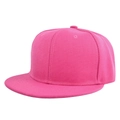 Detailed macro view of the rose red snapback hat cotton twill fabric and stitching - Adjustable / Rose Red