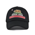 Μαύρο καπέλο trucker California Republic με κέντητό αρκούδα γκρίζλι και κόκκινο αστέρι - Μαύρο