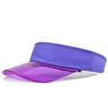 Detailansicht der violetten transparenten Sonnenblende und des verstellbaren Stoffbandes - Lila