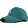 Donkergroene baseballpet met wit geborduurd 7Z-logo en vintage katoenen twill-textuur - Groen