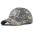 Detail of digital camo tactical cap with RANGER 2023 embroidery and soldier patch - ACU Mosaic Camouflage