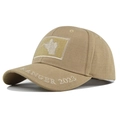 Tactical coyote tan baseball cap with Ranger 2023 embroidery and velcro patch - Khaki
