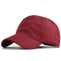 Detail of burgundy cotton baseball cap with six-panel structure and embroidered eyelets - Adjustable / Burgundy
