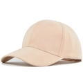 Gros plan sur la texture en daim rose d'une casquette de baseball au design épuré - Réglable / Rose (CL769-6)