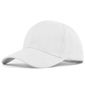 Détail de la texture et des coutures de la casquette de baseball en daim blanc pur - Réglable / Blanc (CL769-13)