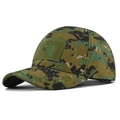 Digital camouflage tactical baseball cap featuring a green Soldier silhouette embroidery patch - Russian Camouflage