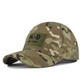 K-9 Military tactical baseball cap with CP camouflage pattern and velcro patch - Adjustable / CP Camouflage
