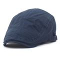 Dettaglio della coppola in cotone blu scuro con trama del tessuto e fibbia in metallo - M (56-58cm) / Blu navy
